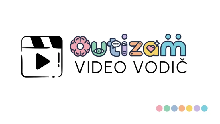 Baner za Outizam video vodič, sa našim logoom i play znakom